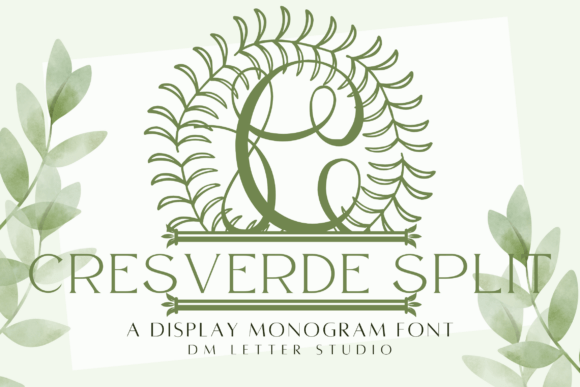 Cresverde Split Monogram Font