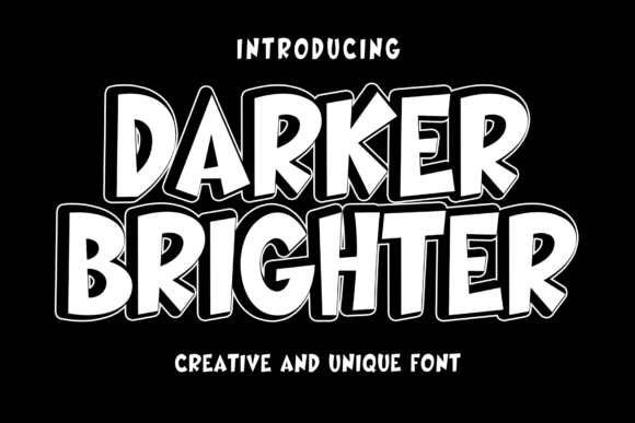 Darker Brighter: A Minimal Display Typeface for Digital Projects