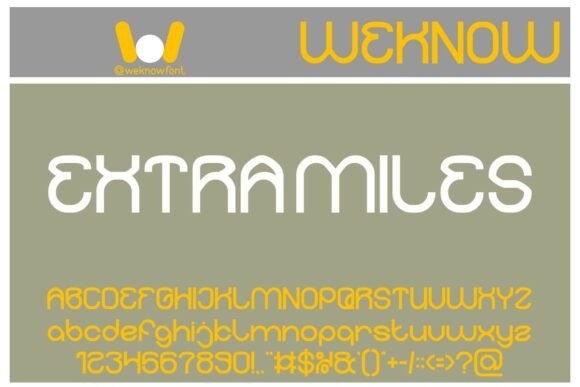 Extra Miles Font: Modern Whimsical Display Typeface for Digital Brands