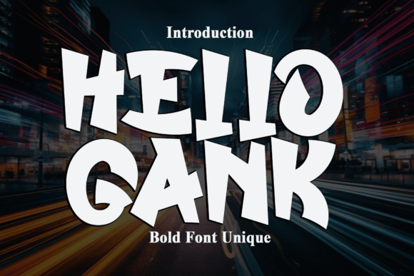 Hello Gank Display Font for Bold Web Design Projects