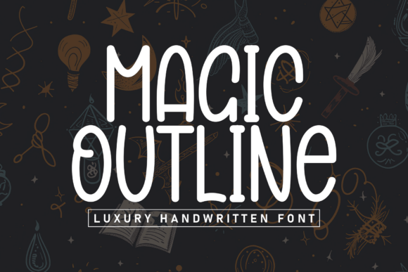Magic Outline Font for Web Design