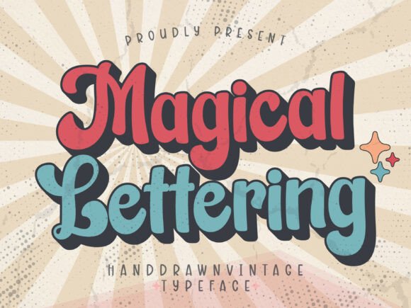 Magical Lettering: A Vintage Display Font for Web Design Projects