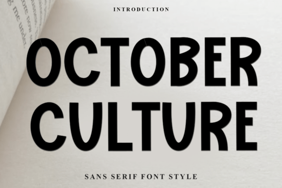 October Culture: A Festive Display Font for Whimsical Branding and Design Work