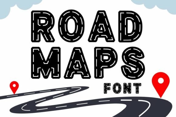 Road Maps Font for Web Design