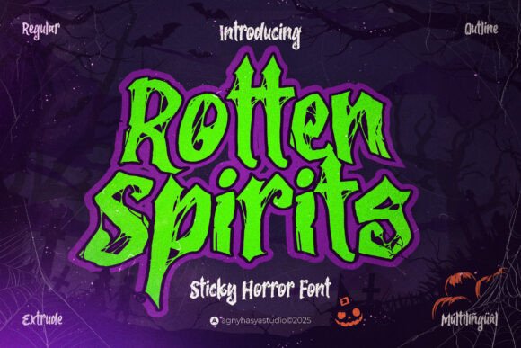 Rotten Spirits Display Font for Dark Themed Web Layouts