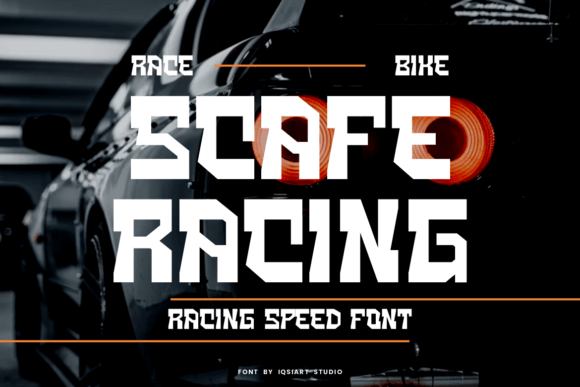 Scafe Racing: A Bold Display Font for Serious Editorial Design