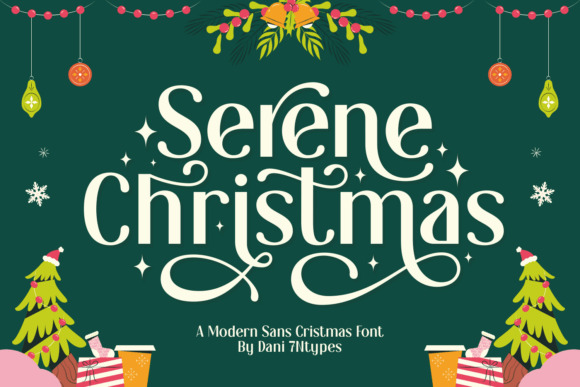 Serene Christmas: A Modern Sans-Serif Display Font for Festive Branding