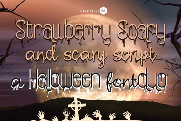 Strawberry Scary Duo: A Dripping Halloween Font Duo for Small Business