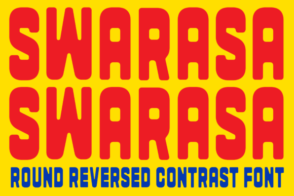 Swarasa: A Round Reversed Contrast Font with 70s Character