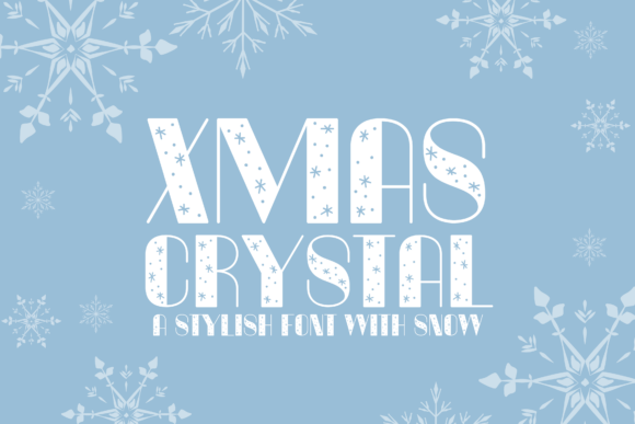 Xmas Crystal Font for Holiday Branding and Small Business Packaging